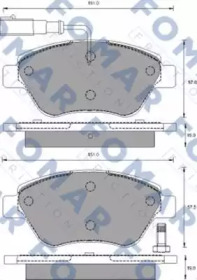 FOMAR FRICTION fo694081 -  Комплект тормозных колодок, дисковый тормоз